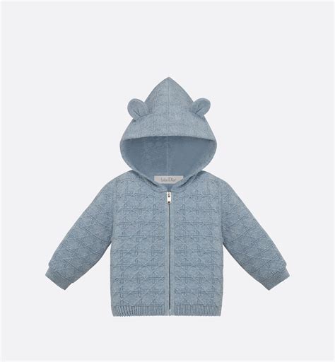 baby dior cardigan|Baby Hooded Cardigan Pale Blue Cannage Cotton .